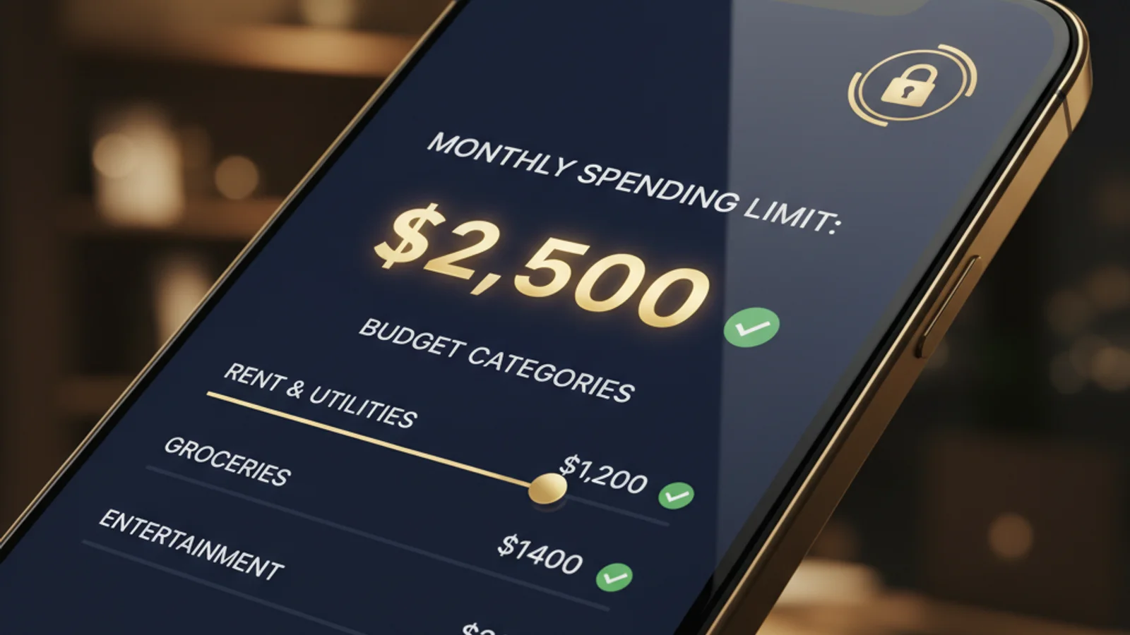 Close-up of a personal finance dashboard on smartphone screen