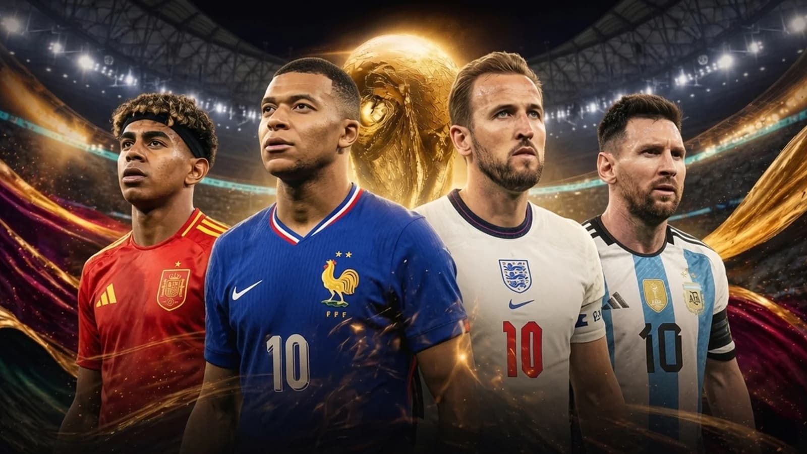 Yamal, Mbappe,Kane y Messi · Fuente: beIN SPORTS
